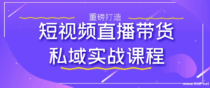 【学运营】短视频直播带货私域实战课程