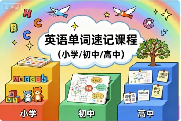 英语单词速记课程（小学/初中/高中）