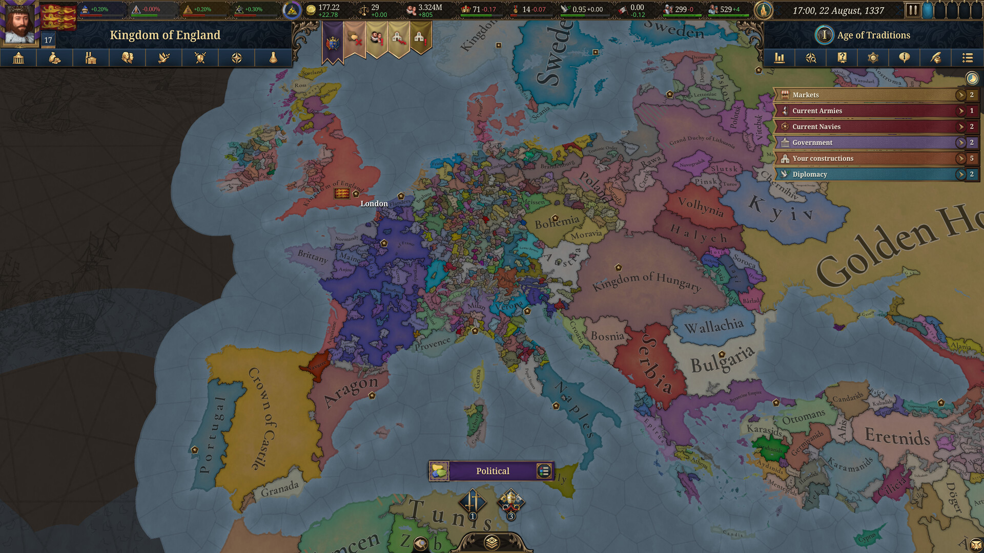 欧陆风云5 / Europa Universalis V / 单机+联机 v1.0.2 送修改器 免安装中文版