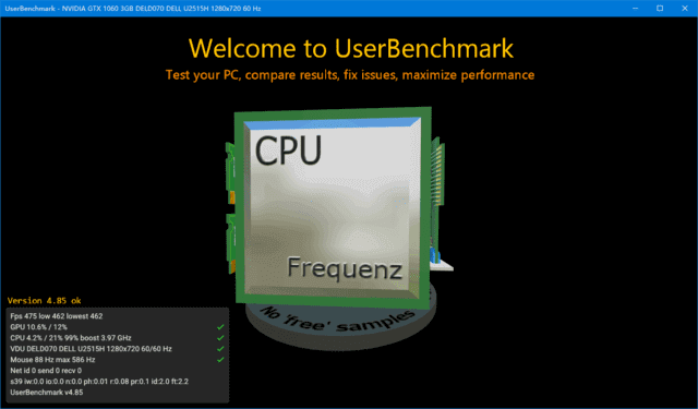 UserBenchmark(系统测试跑分软件) 便携版 v5.3.7.0